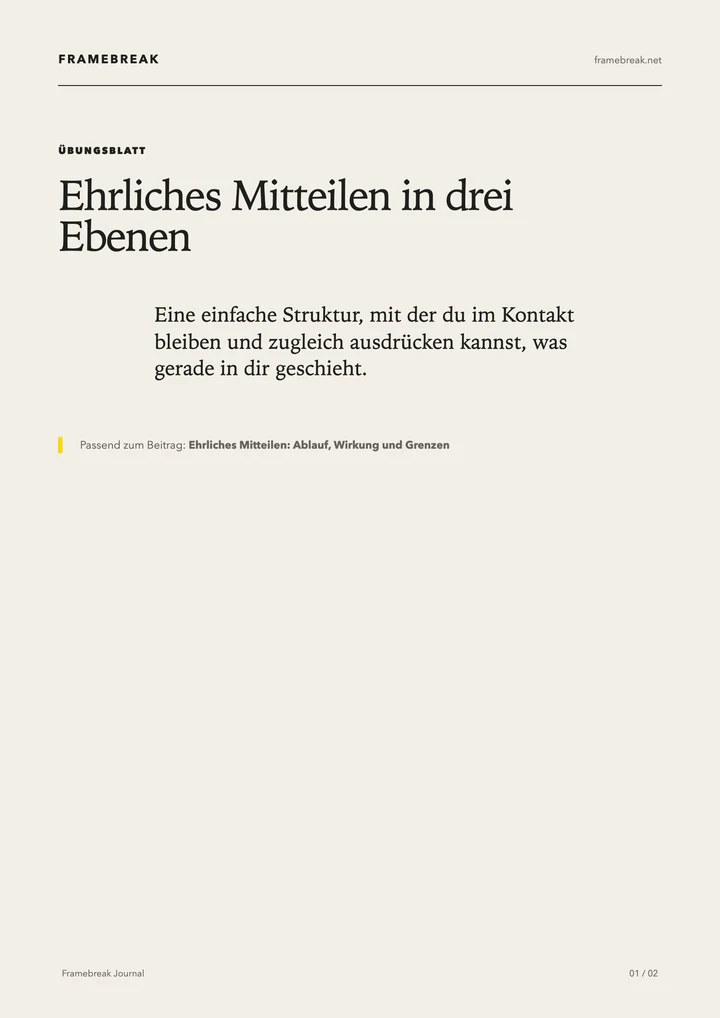 Vorschau des PDFs „Ehrliches Mitteilen in drei Ebenen“