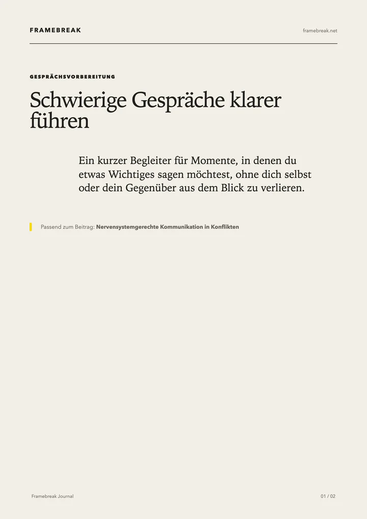 Vorschau des PDFs „Schwierige Gespräche klarer führen“