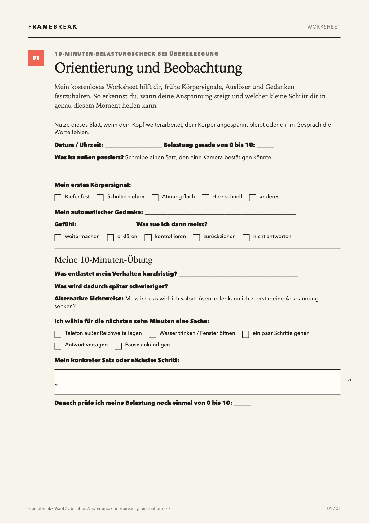 Vorschau des PDFs „10-Minuten-Belastungscheck bei Übererregung“